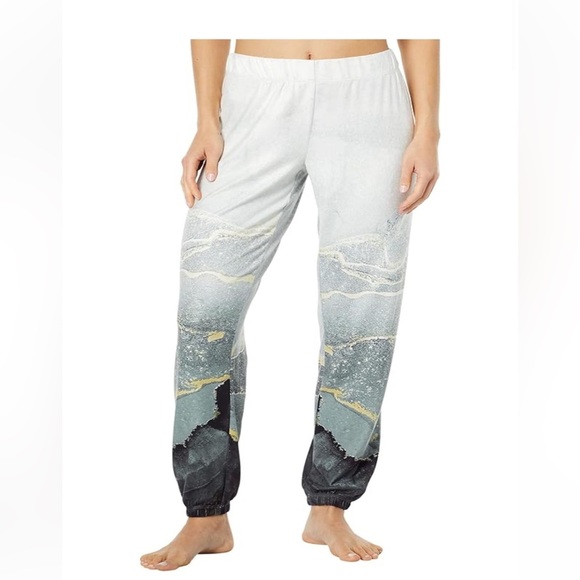PJ Salvage Pants - PJ Salvage Black Diamond Butter Jersey Lounge Joggers in Multi XL
